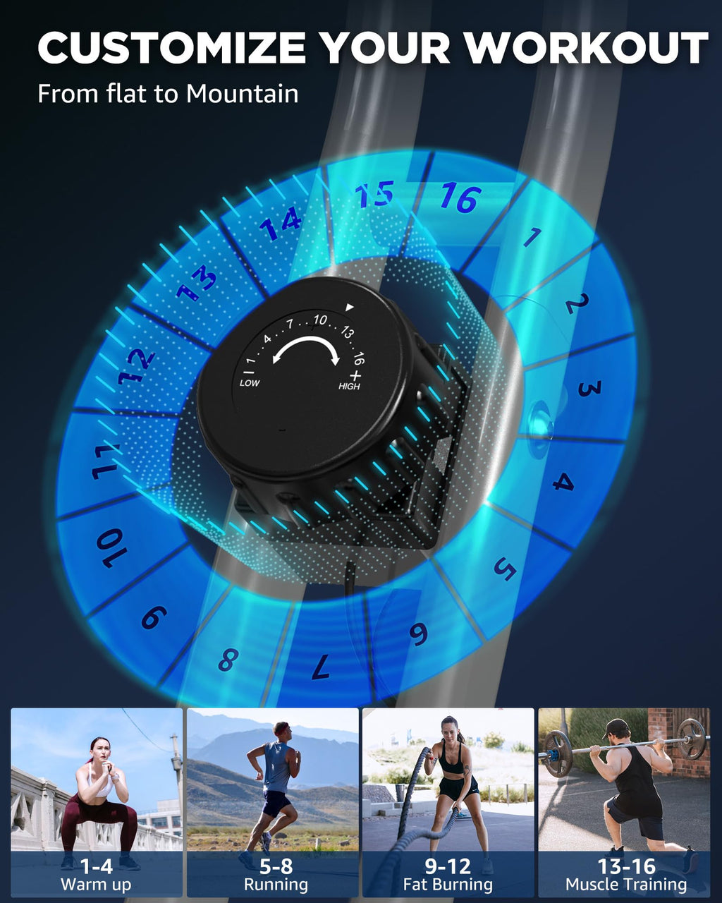 Zorvalyn Lightweight 33LB Foldable Exercise Bike